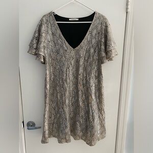 Carmela Silver Sequin Shift Dress